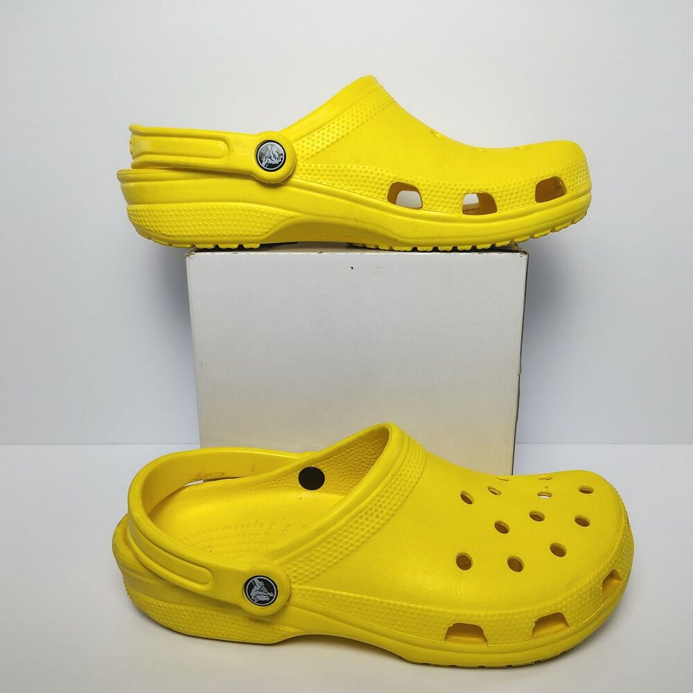 Crocs Men's 8 Women's 10 Yellow Slip-On Classic Clogs